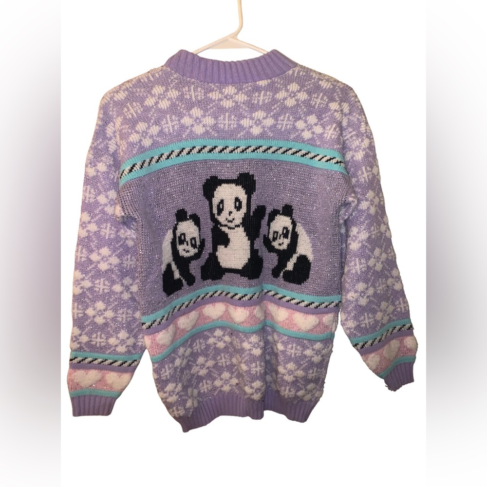 Vintage Adele Fairy Kawaii Panda Pastel Sparkle Sweater